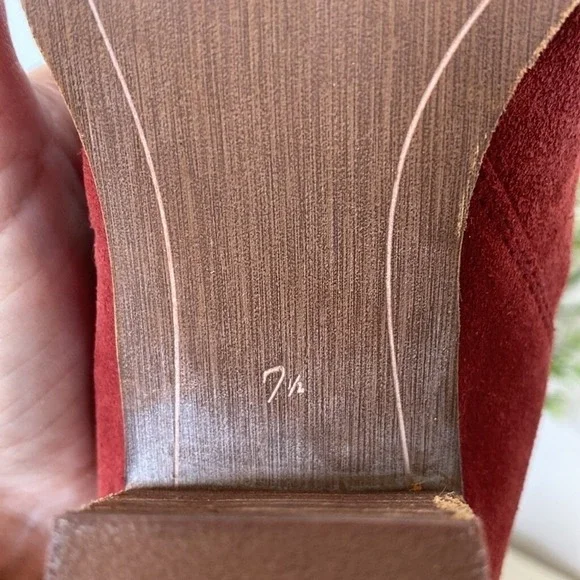 Sam Edelman Macon Ankle Boot Spiced Mahogany Suede Size 7.5 - Picture 7 of 15